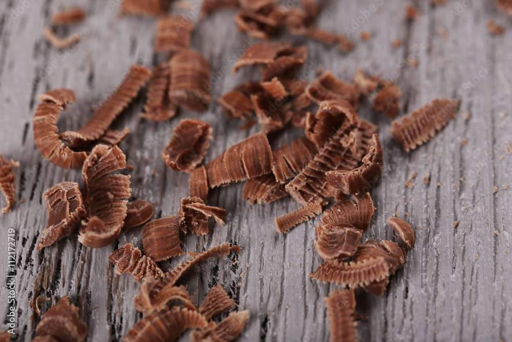 Chocolate chips, closeup
