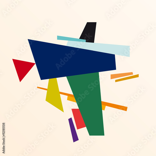 Fényképezés abstract geometric colorful vector background