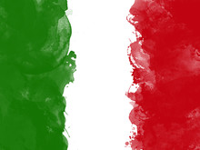 Flag Of Italy , Grunge Style
