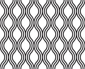 Wall Mural - Abstract wavy seamless pattern