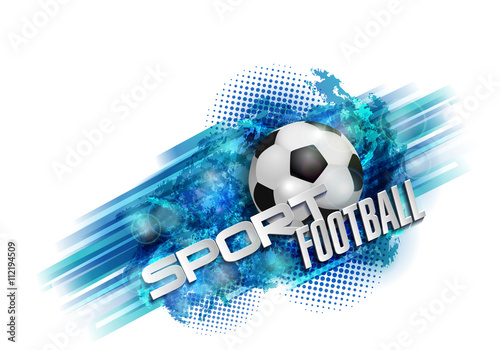 Naklejka ścienna football banner ball