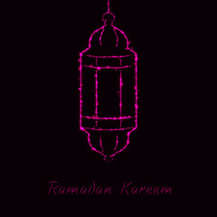 Wall Mural - Ramadan Kareem light illustration