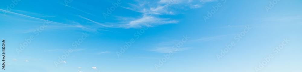 blue sky with clouds - obrazy, fototapety, plakaty 