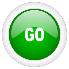 Poster - Green glossy vector icon