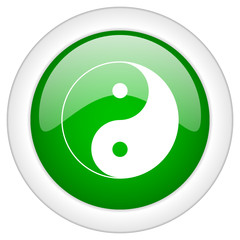Poster - Green glossy vector icon