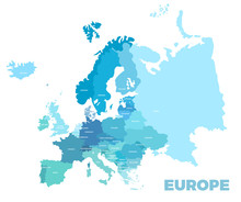 Europe Modern Detailed Map