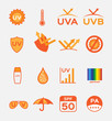 uv , uv a and uv b. logo and icon vector , set of 16