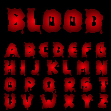 Red blood alphabet