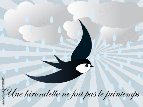 Hirondelle Ne Fait Pas Le Printemps Stock Vector Adobe Stock Hirondelle Ne Fait Pas Le Printemps Stock Vector Adobe Stock