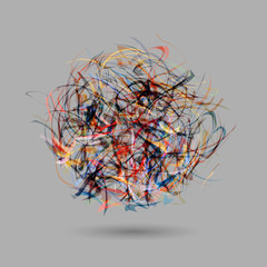 Wall Mural - abstract colorful ball