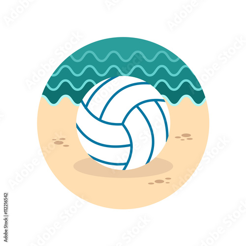 Fotomural Icono de voleibol. Verano. Vacaciones