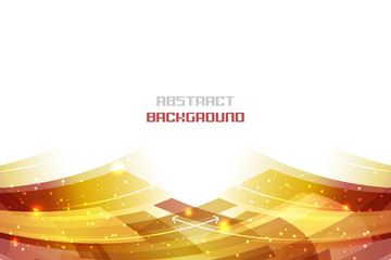 Poster - Business vector background with abstract wavy pattern, glitter and arrows.