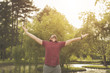 © Kitja - Hipster guy having fun in nature.
