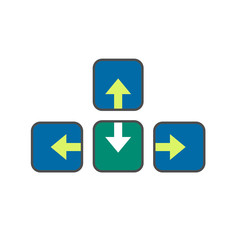 Poster - Keyboard Arrow Buttons Line Icon