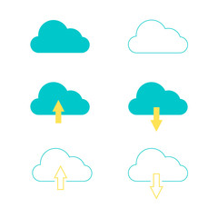 Poster - vector cloud icon illustration