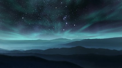 aurora in the night sky