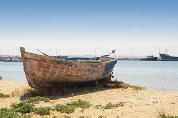 Naklejka na meble Boat on the Sand