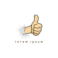 thumb up hand sign gesture cartoon theme