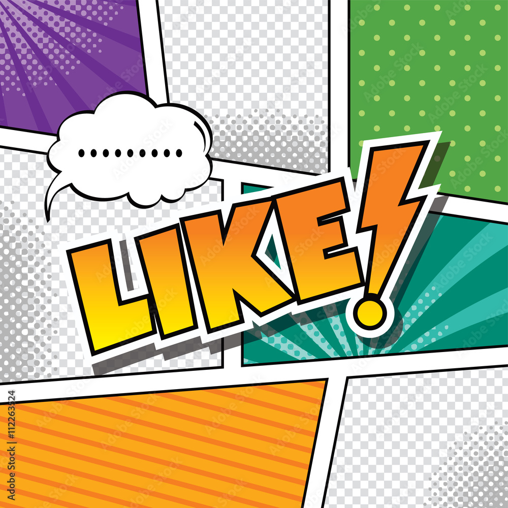 cartoon comic book template Stock Vector | Adobe Stock