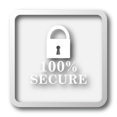 Sticker - 100 percent secure icon