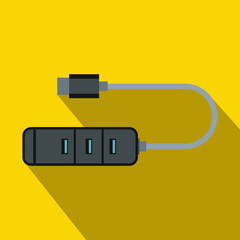Poster - USB adapter connectors icon, flat style