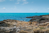 Fototapeta Do akwarium - Rocks, sea and sky