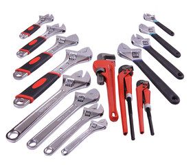 wrenches on a white background