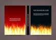 © hobbitfoot - Fire cover background, A4 size paper, Vector illustration