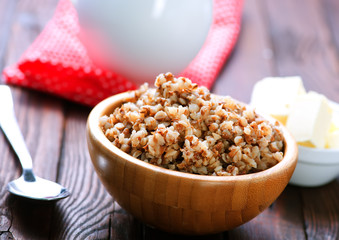 Poster - buckwheat with milk and butter