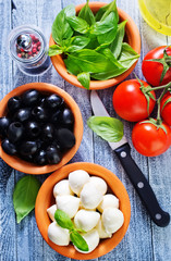 Wall Mural - ingredients for caprese