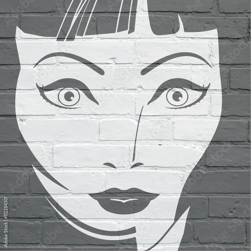 Photographie Art urbain, visage de femme