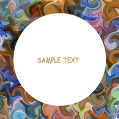 Wall Mural - colorful painted background with round frame for text