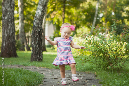 baby girl walking
