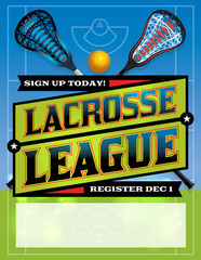 Sticker - Lacrosse League Template Design