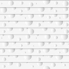 Wall Mural - White seamless pattern with paper circles