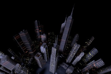 Wall Mural - Urban City in Motion. Nice 3D Rendering
