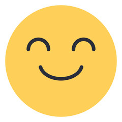 Canvas Print - Relieved Face - Flat Emoticon design | Emojilicious