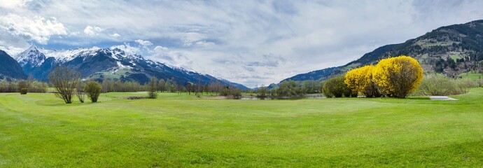 Golf course in mountains