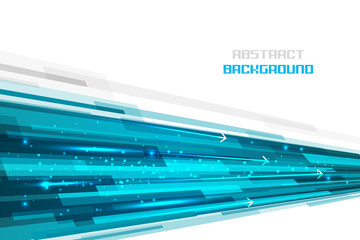 Fototapete - Abstract background. Blue straight lines, arrows and glitter.