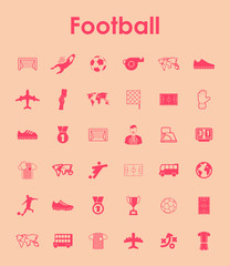 Wall Mural - Set of football simple icons