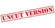 uncut version red stamp on white background
