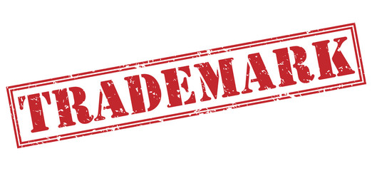 trademark red stamp on white background