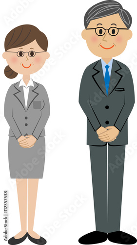 会社員 笑顔 男女 Stock イラスト Adobe Stock