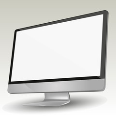 Poster - Computer display isolated on white. Vector eps10