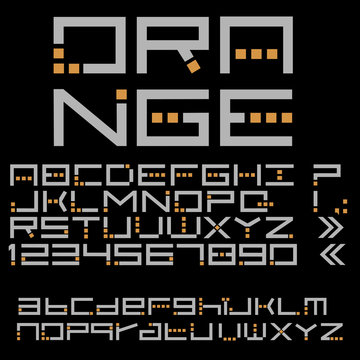 Digital style - font, numbers and punctuation marks