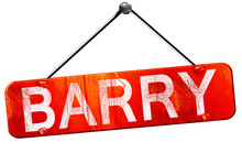Barry, 3D Rendering, A Red Hanging Sign