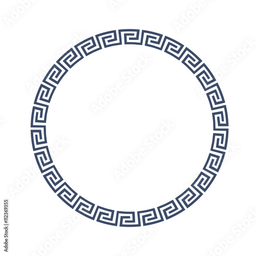 Fotomural Round decorative frame for design in Greek style