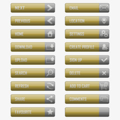 Poster - Flat Web Buttons Collection