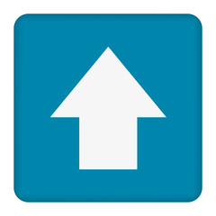 Poster - Up Arrow vector icon, blue and white colors.