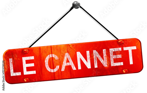 Fotografía le cannet, 3D rendering, a red hanging sign